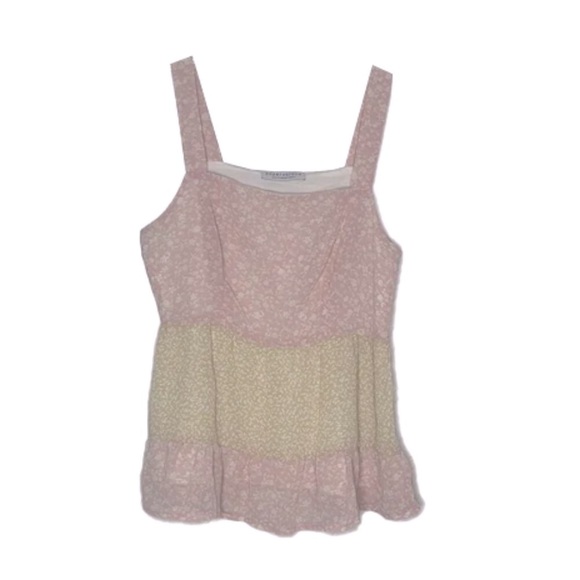 ❤️ 🆕 ANTHROPOLOGIE PAPER CRANE Floral Pink and Cream Women's Top Size XS - Picture 2 of 7